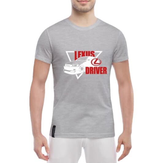 Футболка мужская Globuspioner классическая Lexus Drive серый спереди