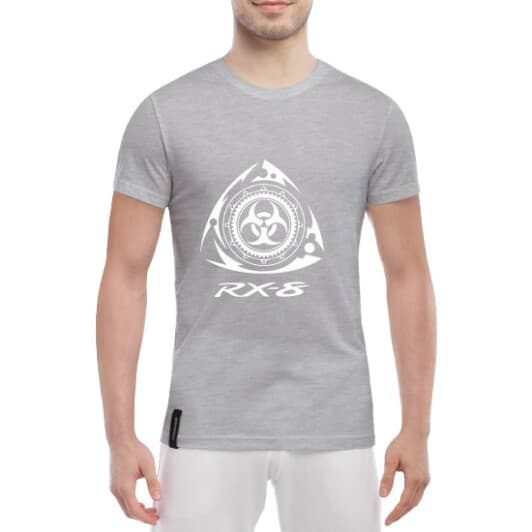 Футболка мужская Globuspioner классическая Mazda Engine RX-8 серый спереди