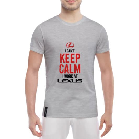 Футболка мужская Globuspioner классическая Keep Calm Lexus серый спереди