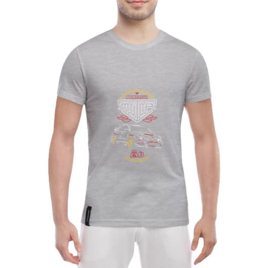 Футболка мужская Globuspioner классическая Mitsubishi Evo серый спереди
