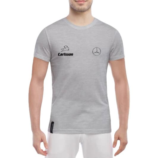 Футболка мужская Globuspioner классическая Mercedes Carlsson серый спереди