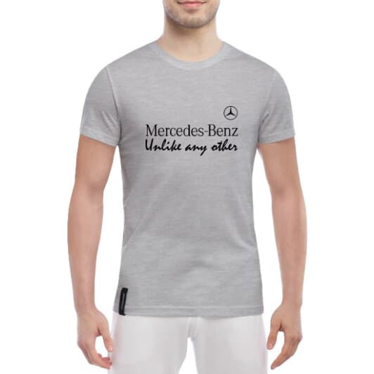 Футболка мужская Globuspioner классическая Mercedes Slogans серый спереди