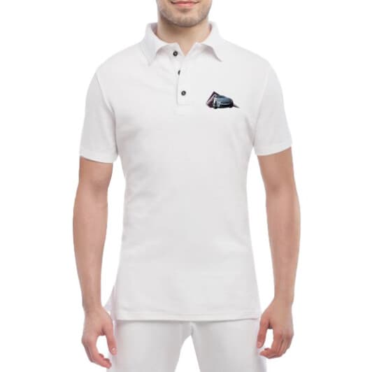 Футболка чоловіча Globuspioner поло Citroen Hypnos біла принт спереду