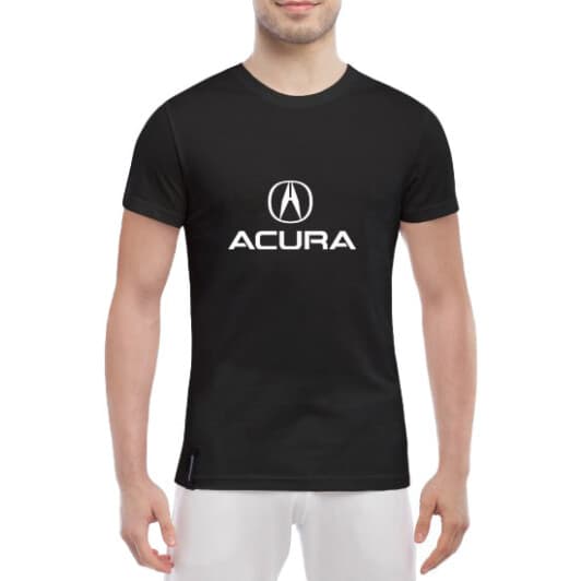 Футболка чоловіча Globuspioner класична Acura чорна принт спереду