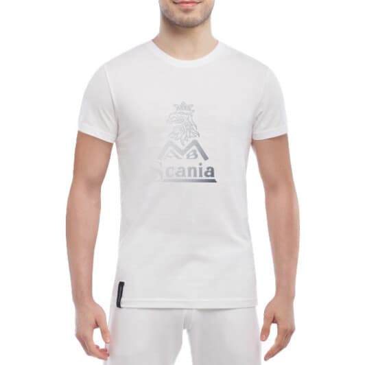 Футболка чоловіча Globuspioner класична Scania біла принт спереду