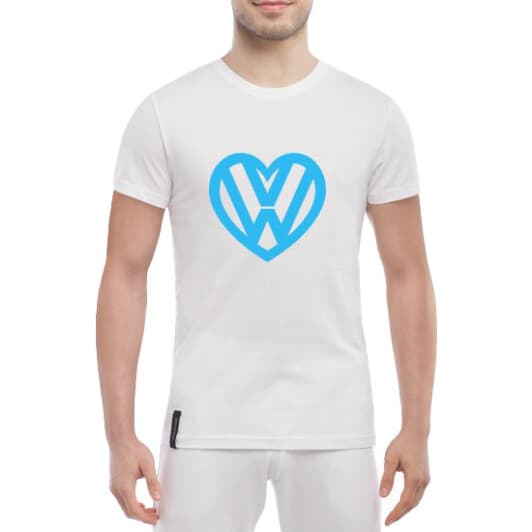 Футболка мужская Globuspioner классическая Volkswagen Love белый спереди