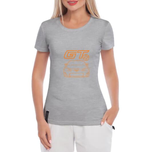 Футболка жіноча Globuspioner класична Toyota GT86 сіра принт спереду