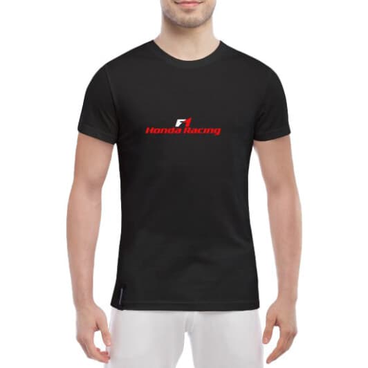 Футболка мужская Globuspioner классическая Honda F1 Racing черный спереди