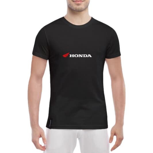 Футболка мужская Globuspioner классическая Honda Mini Logo черный спереди