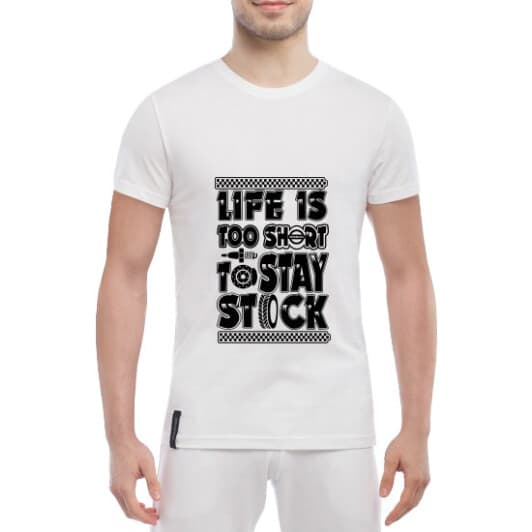 Футболка мужская Globuspioner классическая Nissan To Stay Stock белый спереди