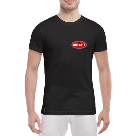 Футболка мужская Globuspioner классическая Bugatti Mini Logo черный спереди
