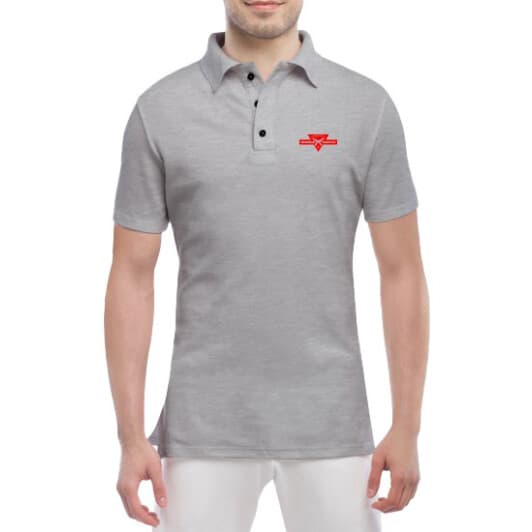 Футболка чоловіча Globuspioner поло Honda Mafia сіра принт спереду