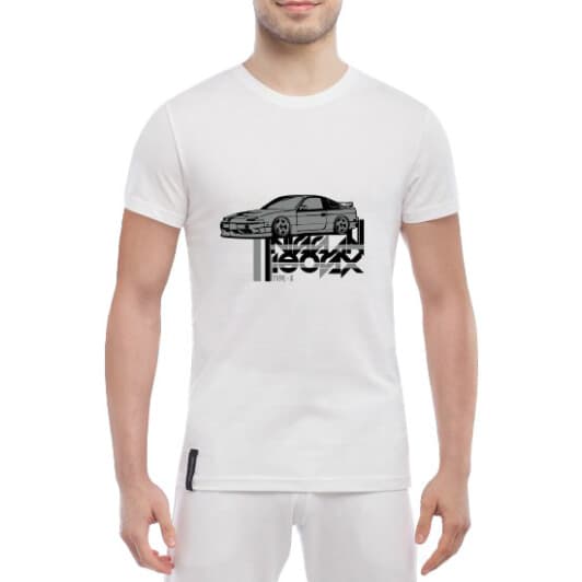 Футболка мужская Globuspioner классическая Type-X Nissan белый спереди