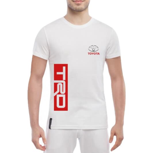 Футболка мужская Globuspioner классическая Toyota TRD белый спереди