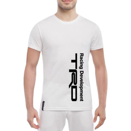 Футболка чоловіча Globuspioner класична Toyota Racing біла принт спереду