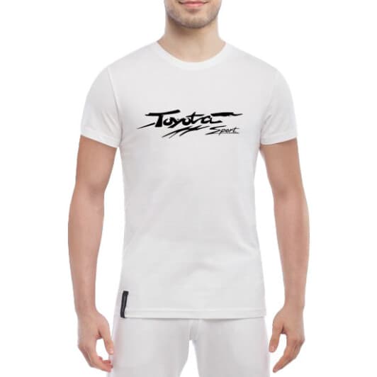 Футболка мужская Globuspioner классическая Toyota Sport белый спереди