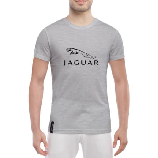 Футболка мужская Globuspioner классическая Jaguar Brand серый спереди