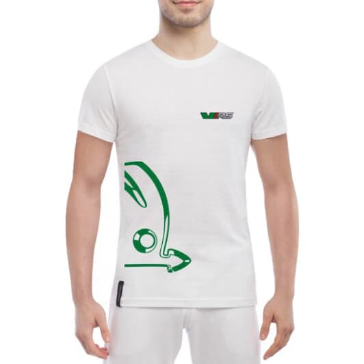 Футболка чоловіча Globuspioner класична Skoda Auto VIRS біла принт спереду