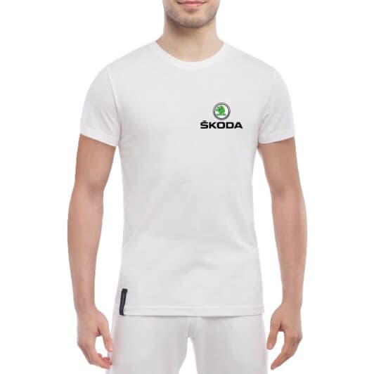 Футболка мужская Globuspioner классическая Skoda Mini Logo белый спереди