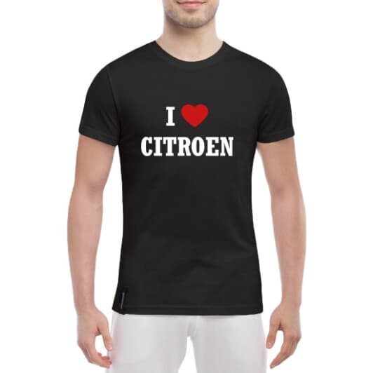 Футболка мужская Globuspioner классическая I Love Citroen черный спереди
