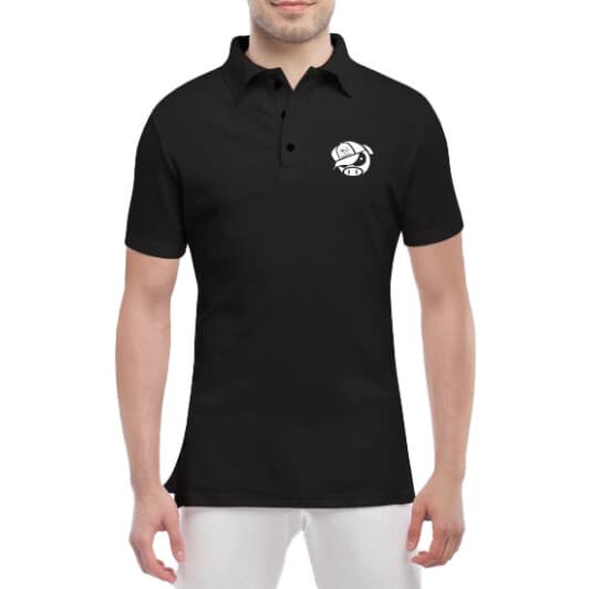 Футболка чоловіча Globuspioner поло Subaru Pig чорна принт спереду