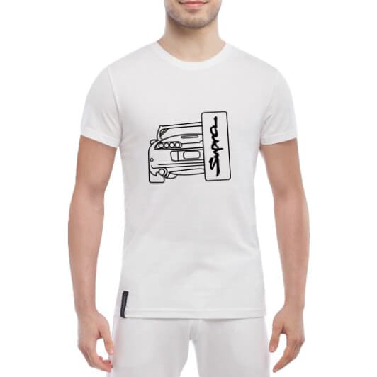 Футболка мужская Globuspioner классическая Supra Toyota белый спереди