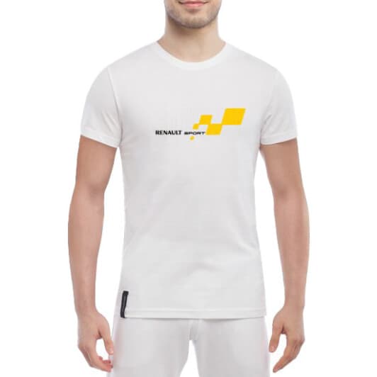 Футболка чоловіча Globuspioner класична Sport Renault біла принт спереду