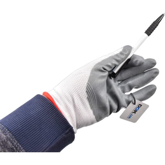 Рукавички робочі JBM хб з нітриловим покриттям білі