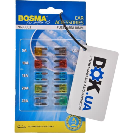 Набір запобіжників Bosma 2614 FN mini 10 шт.
