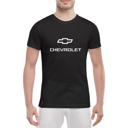 Футболка мужская Globuspioner классическая Chevrolet Big Logo черный спереди