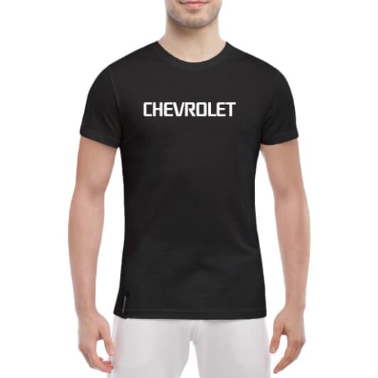 Футболка чоловіча Globuspioner класична Chevrolet Big Logo Wide чорна принт спереду