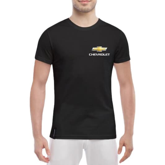 Футболка мужская Globuspioner классическая Chevrolet Mini Logo черный спереди