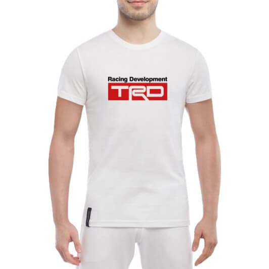 Футболка чоловіча Globuspioner класична Racing Development біла принт спереду
