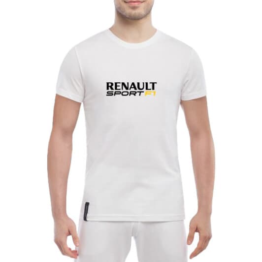 Футболка чоловіча Globuspioner класична Renault Sport біла принт спереду