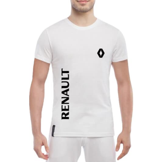 Футболка чоловіча Globuspioner класична Renault F1 біла принт спереду