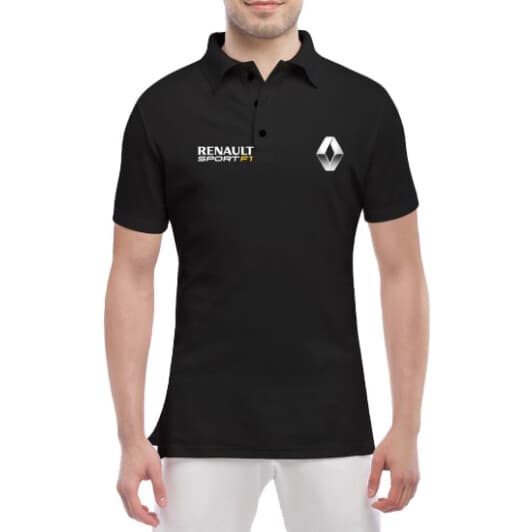 Футболка мужская Globuspioner поло Renault Sport F1 черный спереди