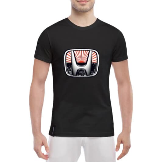 Футболка чоловіча Globuspioner класична Rise of Honda чорна принт спереду