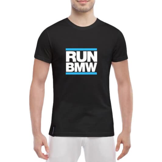 Футболка мужская Globuspioner классическая Run BMW черный спереди