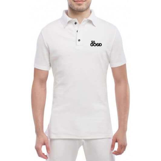 Футболка чоловіча Globuspioner поло So Good біла принт спереду