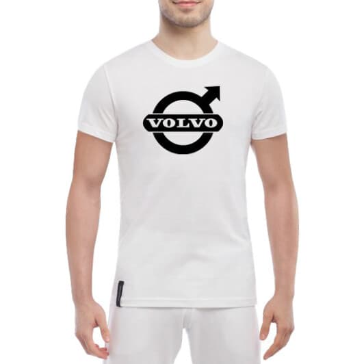 Футболка мужская Globuspioner классическая Volvo Big Logo белый спереди