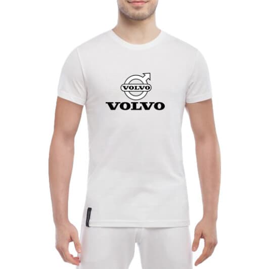 Футболка мужская Globuspioner классическая Volvo Logo белый спереди