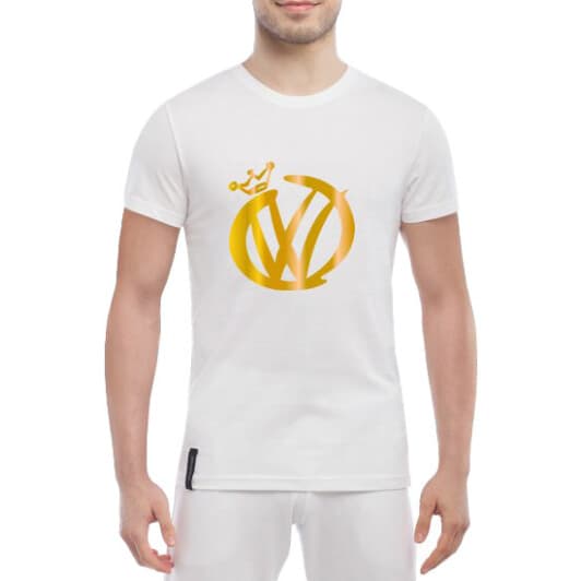 Футболка чоловіча Globuspioner класична Volkswagen King біла принт спереду