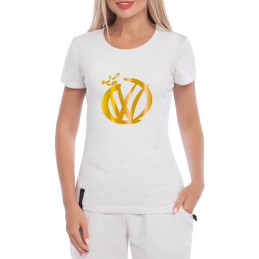 Футболка женская Globuspioner классическая Volkswagen King белая принт спереди