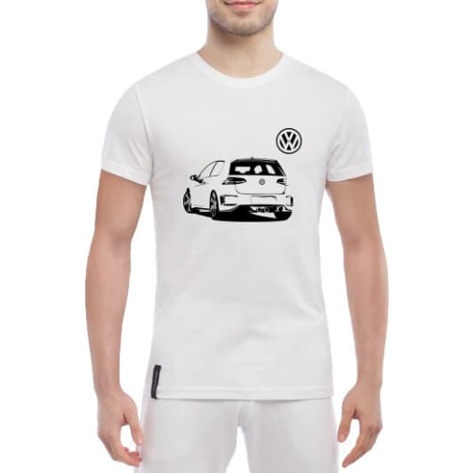 Футболка мужская Globuspioner классическая Volkswagen R400 белый спереди