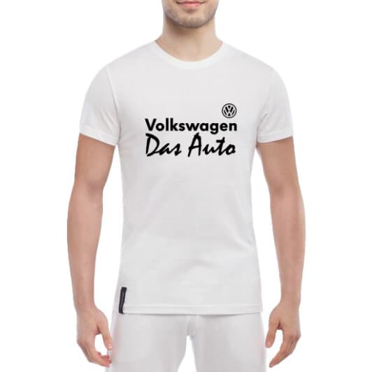 Футболка чоловіча Globuspioner класична Volkswagen Slogan біла принт спереду