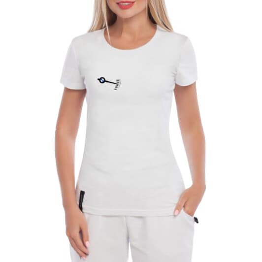Футболка жіноча Globuspioner класична BMW Speed біла принт спереду