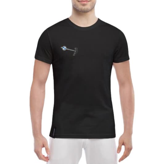 Футболка чоловіча Globuspioner класична BMW Speed чорна принт спереду