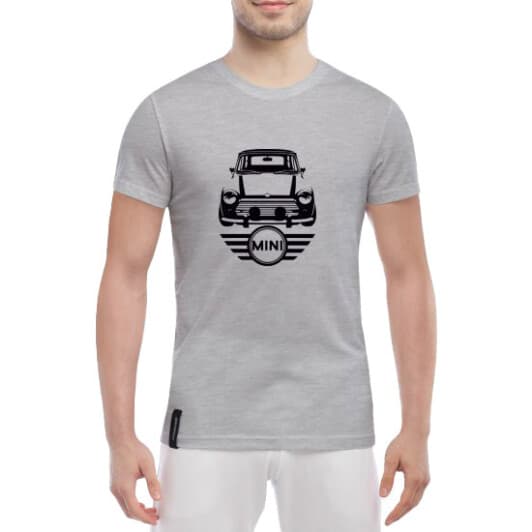Футболка мужская Globuspioner классическая Mini Cooper 1966 серый спереди