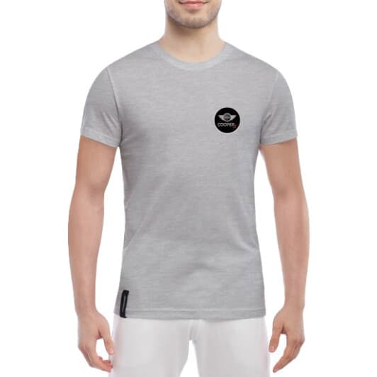 Футболка мужская Globuspioner классическая Mini Cooper S Mini Logo Black серый спереди