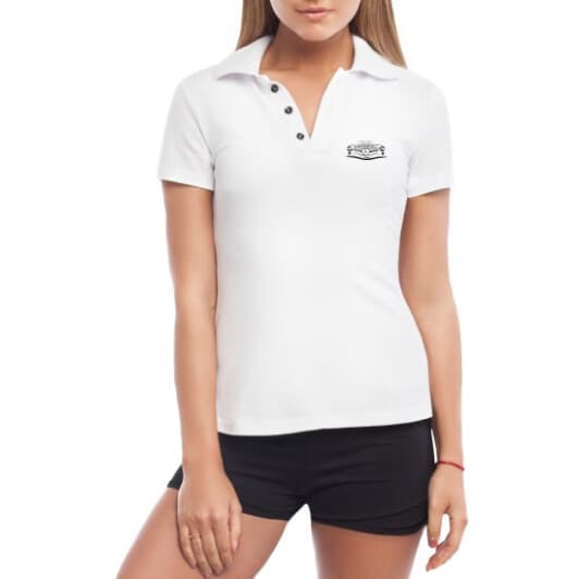 Футболка женская Globuspioner поло Mercedes-Benz SL300 Front белая принт спереди